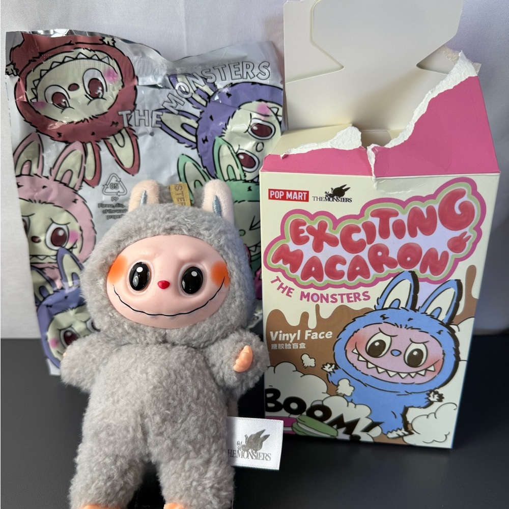 The Monsters Exciting Macaron Plush Toy - Gray
